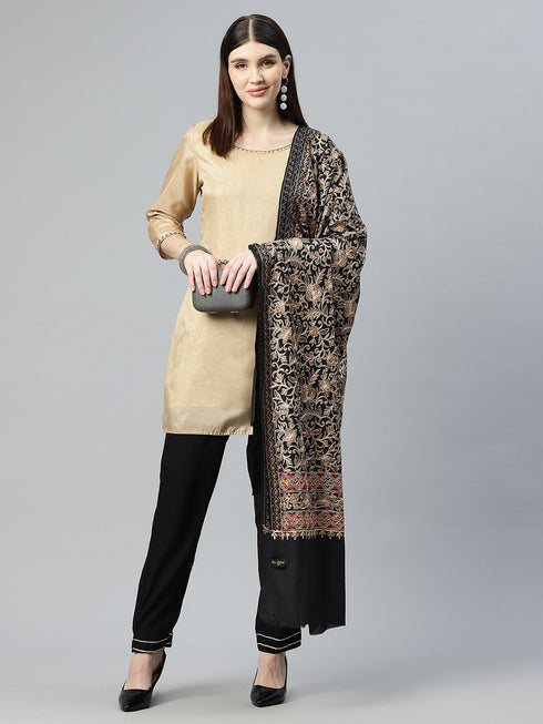Women's Aari Embroidery Wool Shawl